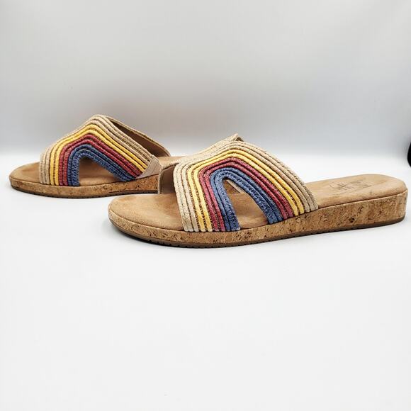 Impo Blaze Raffia Multicolored Memory Foam Comfort Sandals Women’s Size 9.5M - Picture 2 of 12